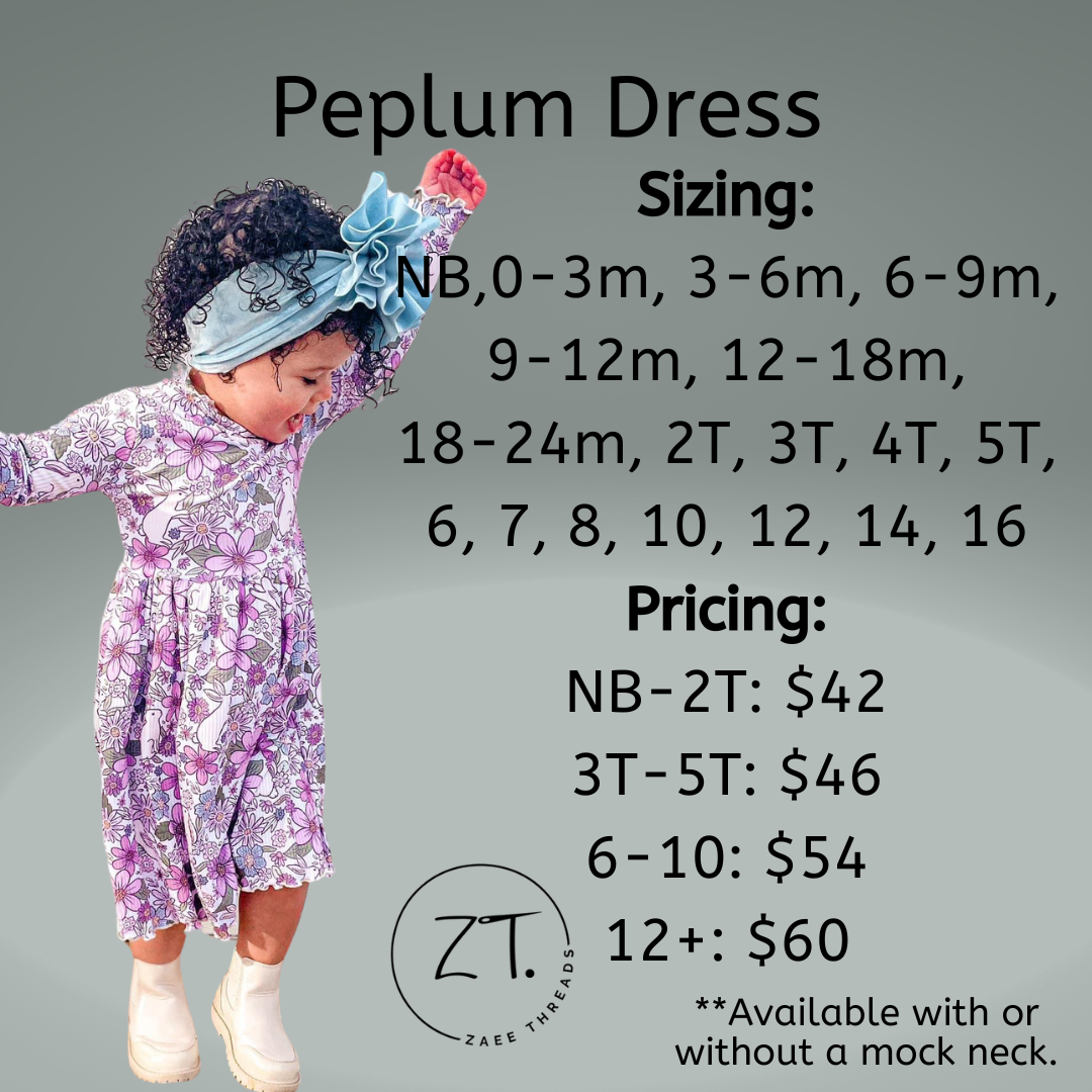 Peplum Dress- Labor Day Sale