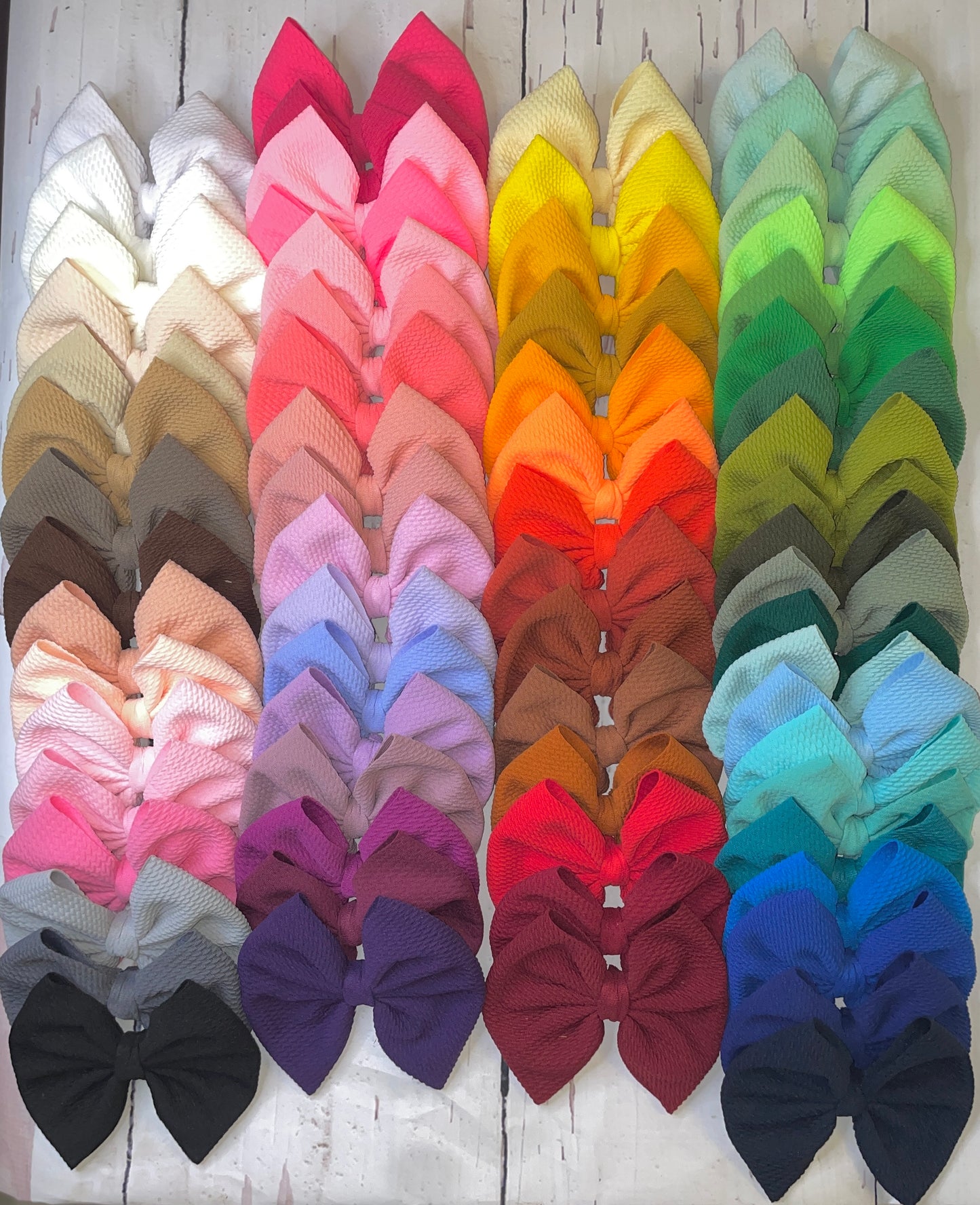 Solid Bundle- 5 Bows (colors of your choice)