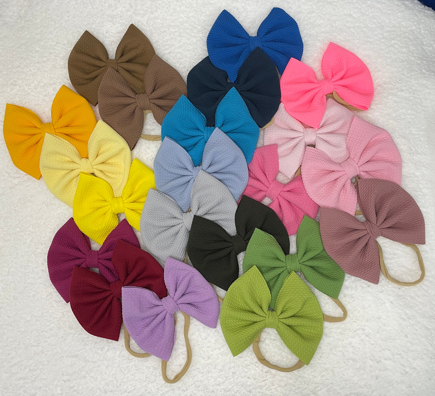 Solid Bundle- 5 Bows (colors of your choice)